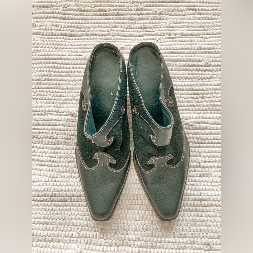 COPY - Midnight blue vintage mules